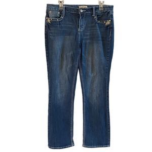 Earl Jean Embellished Pockets with Rhinestones